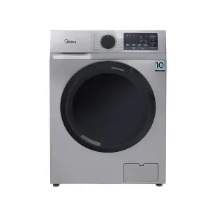 ميديا غسالة ملابس 8 كيلو تحميل امامي - انفرتر 1400 لفة في الدقيقة مع بخار - فضى - MFN09W80B/S