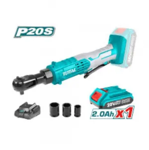 مفتاح يد سيستيم توتال تولز، بطارية 20 فولت، 65 نيوتن، 3-8 بوصة، مع 1 بطارية 2 أمبير وشاحن، TDRLI2060152