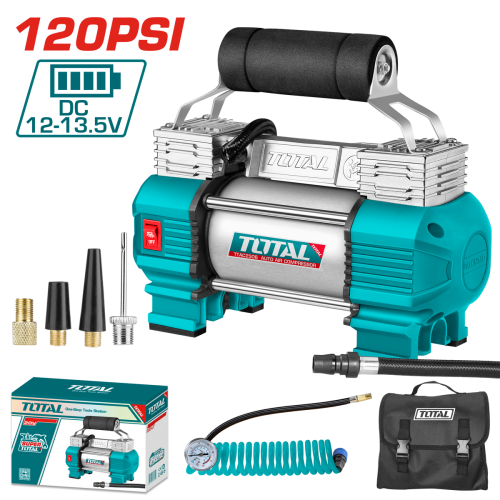 كمبروسر هواء 2 بستم TTAC2506 منفاخ سياره TOTAL AUTO AIR COMPRESSOR