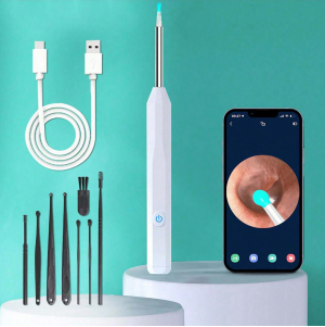 منظف اذن مع كاميرا ودعامة